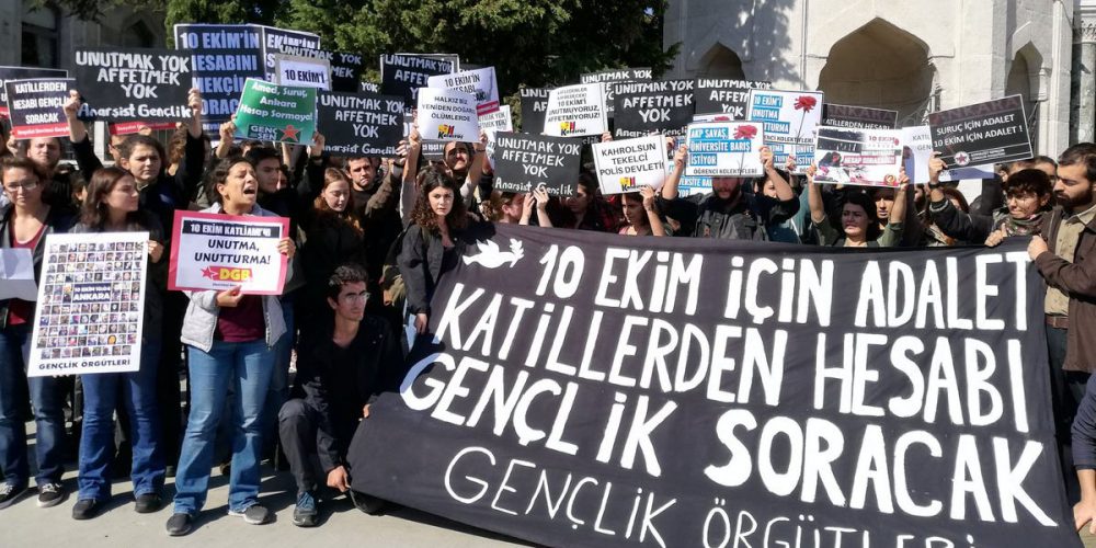 Gençlik örgütlerinden Beyazıt’ta Ankara Katliamı anması