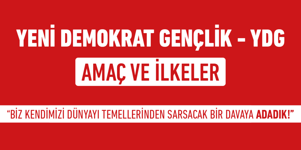 YDG - Yeni demokrat Gençlik / Amaç ve İlkeler